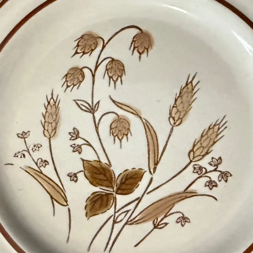 RKS STONEWARE Autumn Wheat Plates (2)